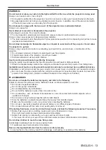 Preview for 13 page of Panasonic PT-RQ13KU Operating Instructions (Functional Manual)