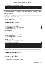 Preview for 131 page of Panasonic PT-RQ13KU Operating Instructions (Functional Manual)