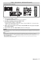 Предварительный просмотр 77 страницы Panasonic PT-RQ22K Operating Instructions (Functional Manual)