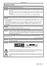 Preview for 5 page of Panasonic PT-RQ32KE Operating Instructions Manual