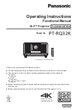 Panasonic PT-RQ32KU Operating Instructions Manual preview