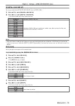 Preview for 75 page of Panasonic PT-RW330U Operating Instructions Manual