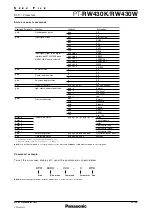 Preview for 12 page of Panasonic PT-RW430K Spec File