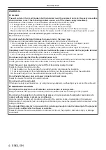 Preview for 4 page of Panasonic PT-RW430UK Operating Instruction