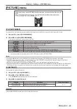 Preview for 49 page of Panasonic PT-RW430UK Operating Instruction