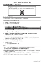 Preview for 67 page of Panasonic PT-RW430UK Operating Instruction