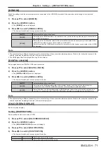 Preview for 71 page of Panasonic PT-RW430UK Operating Instruction