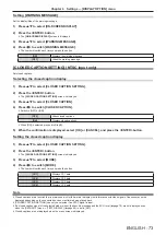 Preview for 73 page of Panasonic PT-RW430UK Operating Instruction