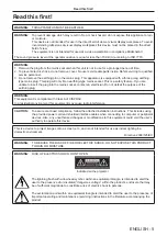 Preview for 5 page of Panasonic PT-RW620 Operating Instructions Manual