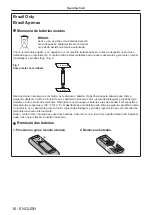 Preview for 16 page of Panasonic PT-RW620 Operating Instructions Manual