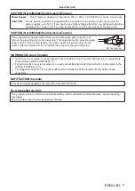 Preview for 7 page of Panasonic PT-RZ11K Operating Instructions Manual