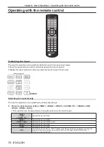 Preview for 70 page of Panasonic PT-RZ11K Operating Instructions Manual