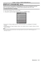 Preview for 101 page of Panasonic PT-RZ11K Operating Instructions Manual