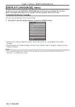 Preview for 102 page of Panasonic PT-RZ120BEJ Operating Instructions Manual