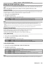 Preview for 123 page of Panasonic PT-RZ120BEJ Operating Instructions Manual