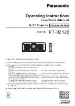 Panasonic PT-RZ120LBU7 Operating Instructions Manual preview