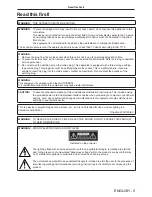 Preview for 5 page of Panasonic PT-RZ12K Operating Instructions Manual