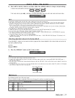 Preview for 77 page of Panasonic PT-RZ12K Operating Instructions Manual