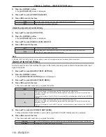 Preview for 110 page of Panasonic PT-RZ12K Operating Instructions Manual