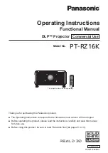 Panasonic PT-RZ16K Operating Instructions (Functional Manual) предпросмотр