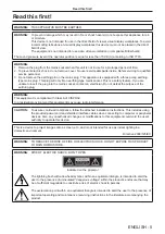 Предварительный просмотр 5 страницы Panasonic PT-RZ16K Operating Instructions (Functional Manual)