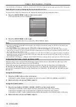 Предварительный просмотр 72 страницы Panasonic PT-RZ16K Operating Instructions (Functional Manual)