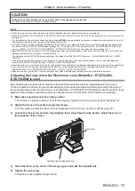 Предварительный просмотр 73 страницы Panasonic PT-RZ16K Operating Instructions (Functional Manual)