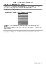 Предварительный просмотр 117 страницы Panasonic PT-RZ16K Operating Instructions (Functional Manual)