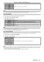 Предварительный просмотр 121 страницы Panasonic PT-RZ16K Operating Instructions (Functional Manual)