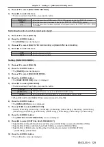 Предварительный просмотр 129 страницы Panasonic PT-RZ16K Operating Instructions (Functional Manual)