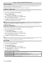 Предварительный просмотр 176 страницы Panasonic PT-RZ16K Operating Instructions (Functional Manual)