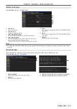 Предварительный просмотр 211 страницы Panasonic PT-RZ16K Operating Instructions (Functional Manual)