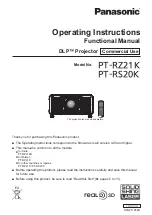 Panasonic PT-RZ21K Operating Instructions Manual preview