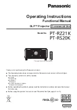 Preview for 1 page of Panasonic PT-RZ21K Operating Instructions Manual