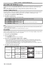 Preview for 108 page of Panasonic PT-RZ21K Operating Instructions Manual