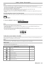 Preview for 43 page of Panasonic PT-RZ370EA Operating Instructions Manual