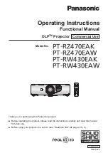 Panasonic PT-RZ470EAK Operating Instructions (Functional Manual) preview
