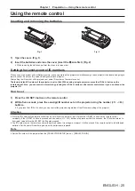 Предварительный просмотр 25 страницы Panasonic PT-RZ475EA Operating Instructions Manual