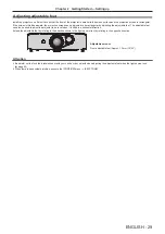 Предварительный просмотр 29 страницы Panasonic PT-RZ475EA Operating Instructions Manual