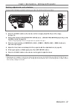 Предварительный просмотр 37 страницы Panasonic PT-RZ475EA Operating Instructions Manual