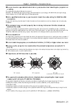 Предварительный просмотр 21 страницы Panasonic PT-RZ660 Operating Instructions Manual