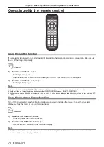 Preview for 70 page of Panasonic PT-RZ770 Operating Instructions Manual