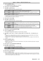 Preview for 121 page of Panasonic PT-RZ770 Operating Instructions Manual