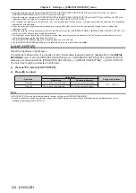 Preview for 124 page of Panasonic PT-RZ870 Operating Instructions Manual