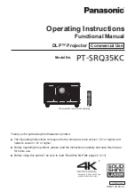 Panasonic PT-SRQ35KC Operating Instructions Manual preview