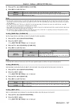 Preview for 157 page of Panasonic PT-SRQ35KC Operating Instructions Manual