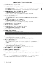 Preview for 170 page of Panasonic PT-SRQ35KC Operating Instructions Manual