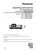 Panasonic PT-TMZ400 Operating Instructions Manual preview
