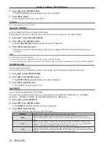 Preview for 74 page of Panasonic PT-TMZ400 Operating Instructions Manual