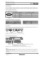 Preview for 9 page of Panasonic PT-TW230 Specification